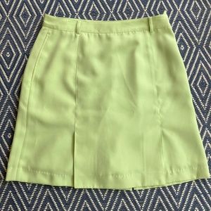 Green Astra Classic A-line Skirt With Built In Shorts-100% polyester, size 10